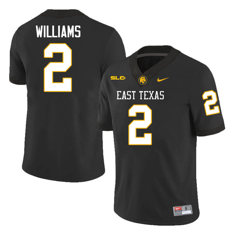 East Texas A&M Lions #2 Lavon Williams College Football Jerseys,Uniforms-Black